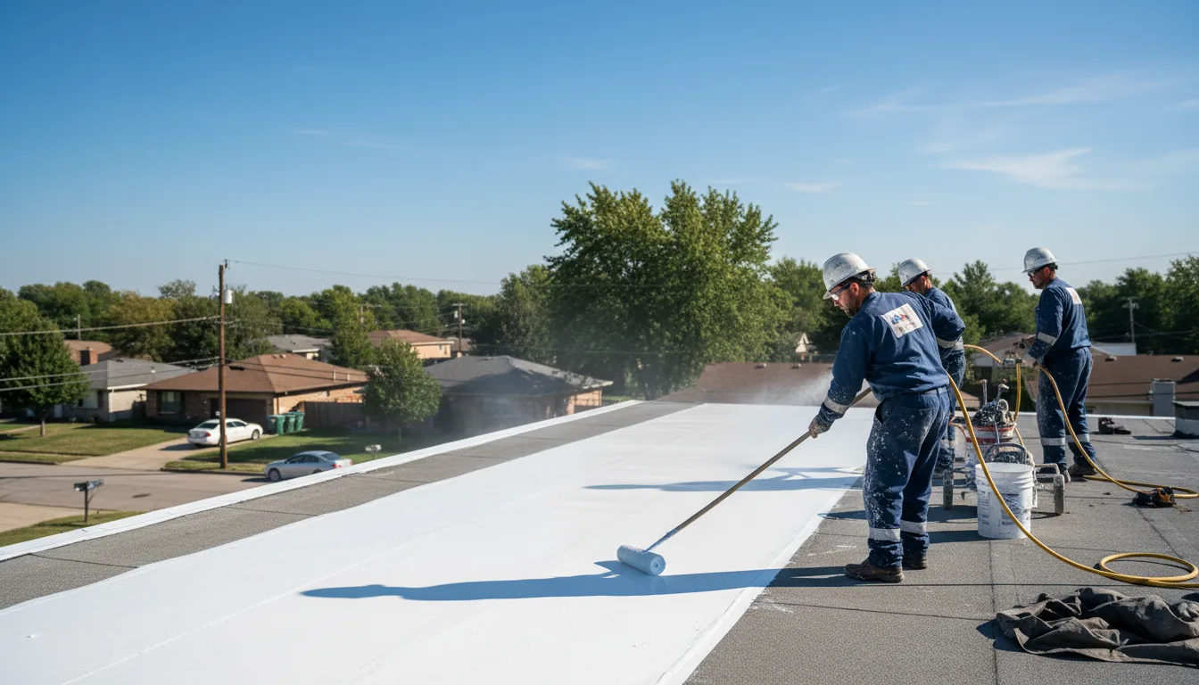 Commercial roof coating in Mecca, CA near me